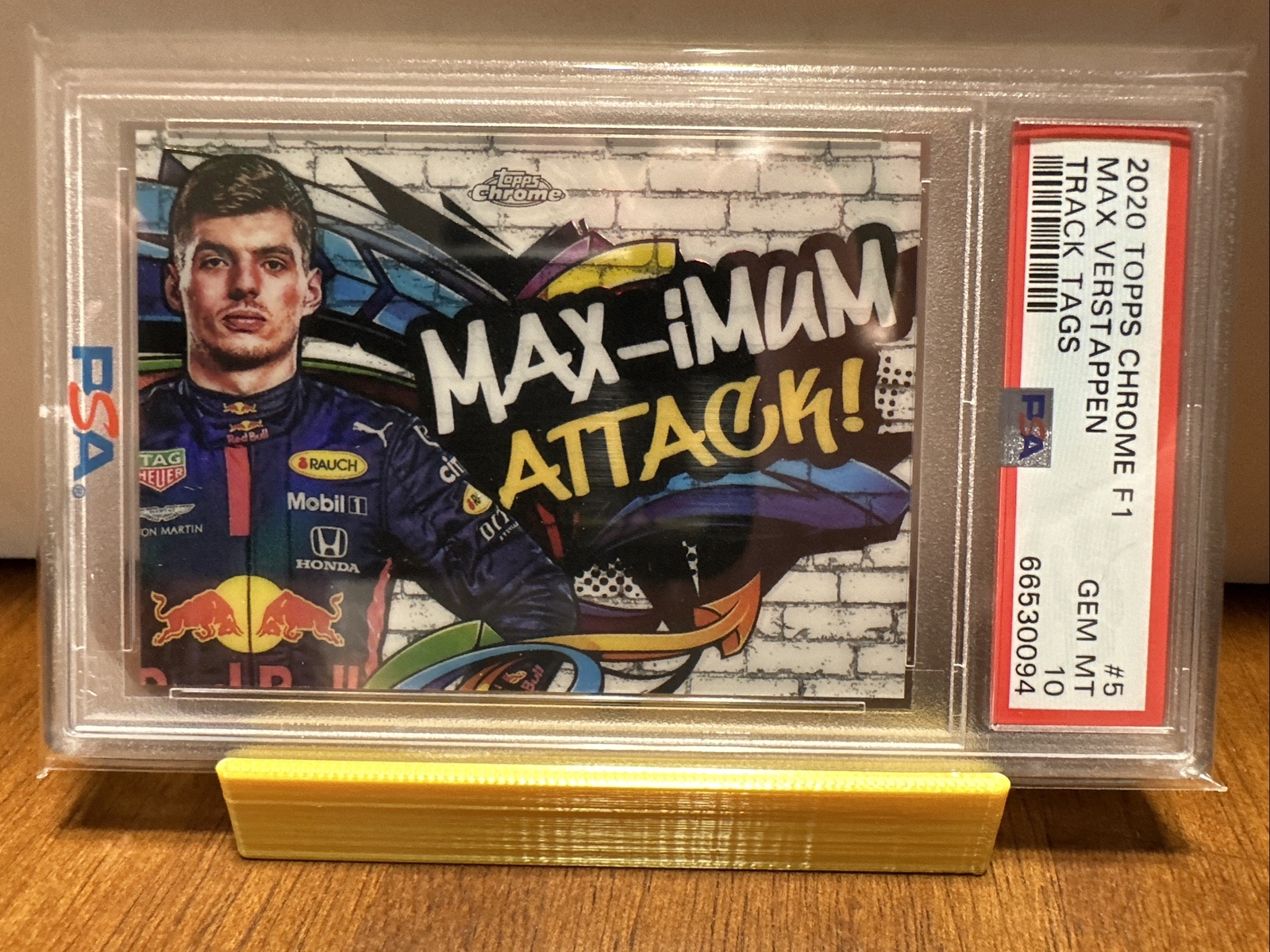 2020 Topps Chrome Formula 1 F1 Max Verstappen Track Tags #TT-5 PSA 10