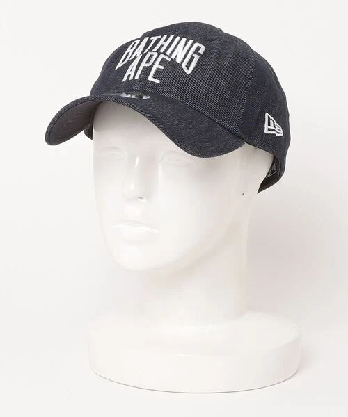 A Bathing APE NYC LOGO DENIM NEW ERA 9Twenty Cap M Indigo Blue