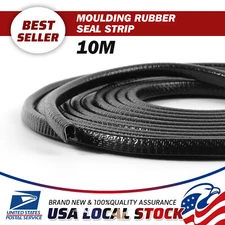 32FT Car Door Edge Guard Moulding Trim Rubber Edge Strip Seal Protector Black