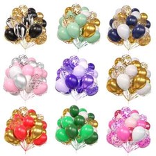 50 X PLAIN Latex Balloons Air/Helium Wedding Party Ballon Baloons Birthday UK