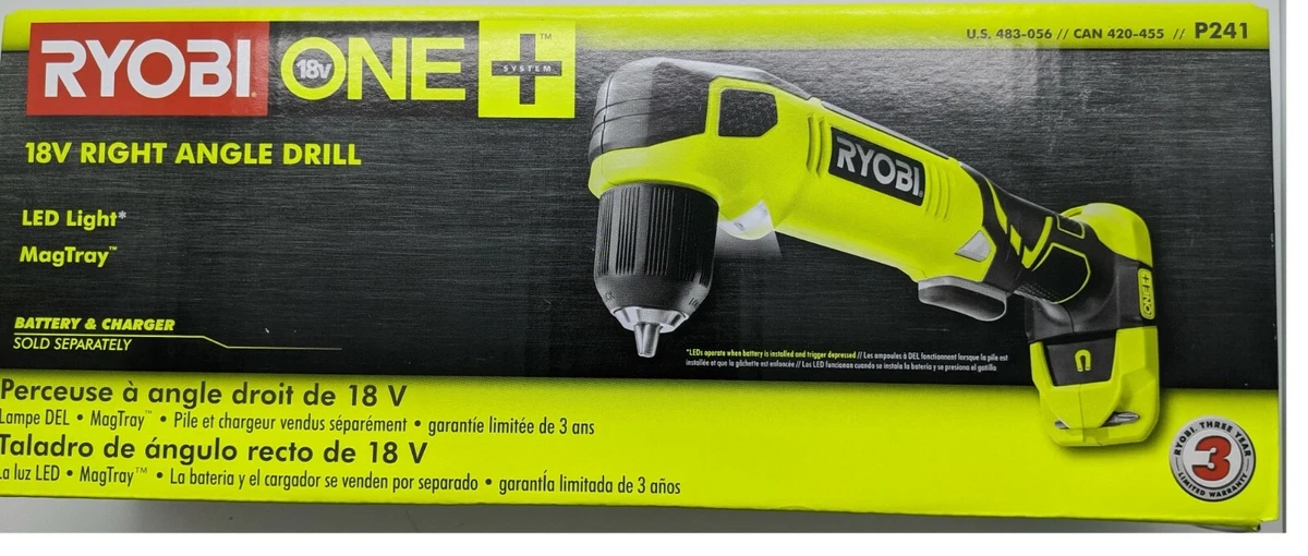 Ryobi P241 18V ONE+ 3/8 in. Right Angle Drill (Tool Only)