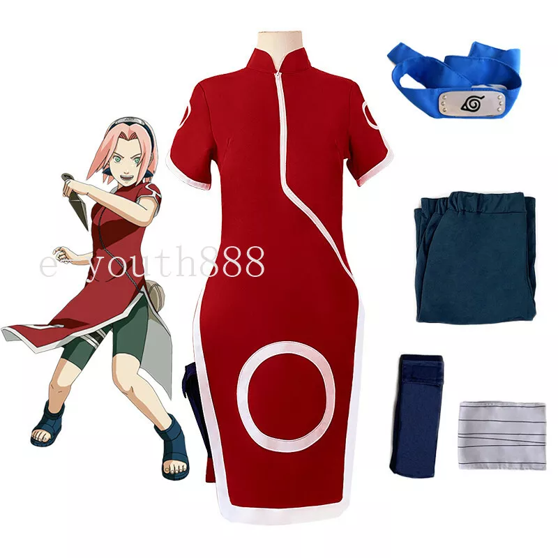 Anime cosplay Haruno Sakura 1st Halloween Cosplay Costume