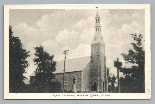 Eglise Catholique Maniwaki Quebec Vintage Catholic Postcard Transformers Cpa 50s Ebay
