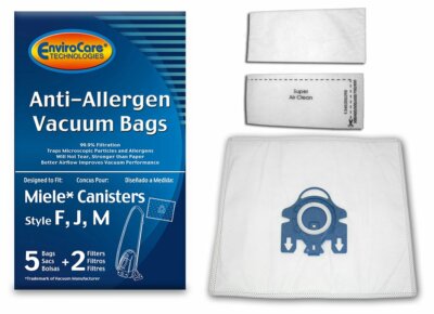 Fits For Miele Canister Anti-Allergen Filtration Type FJM Bags 5 Pk - C205