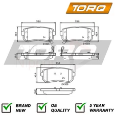 Brake Pads Set Rear Torq Fits Hyundai ix35 i20 i30 Kia Sportage Rio Cee'D