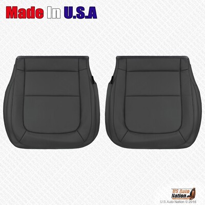 2015 - 2022 Chevy Colorado Front Driver & Passenger Bottoms Leather Cover Black