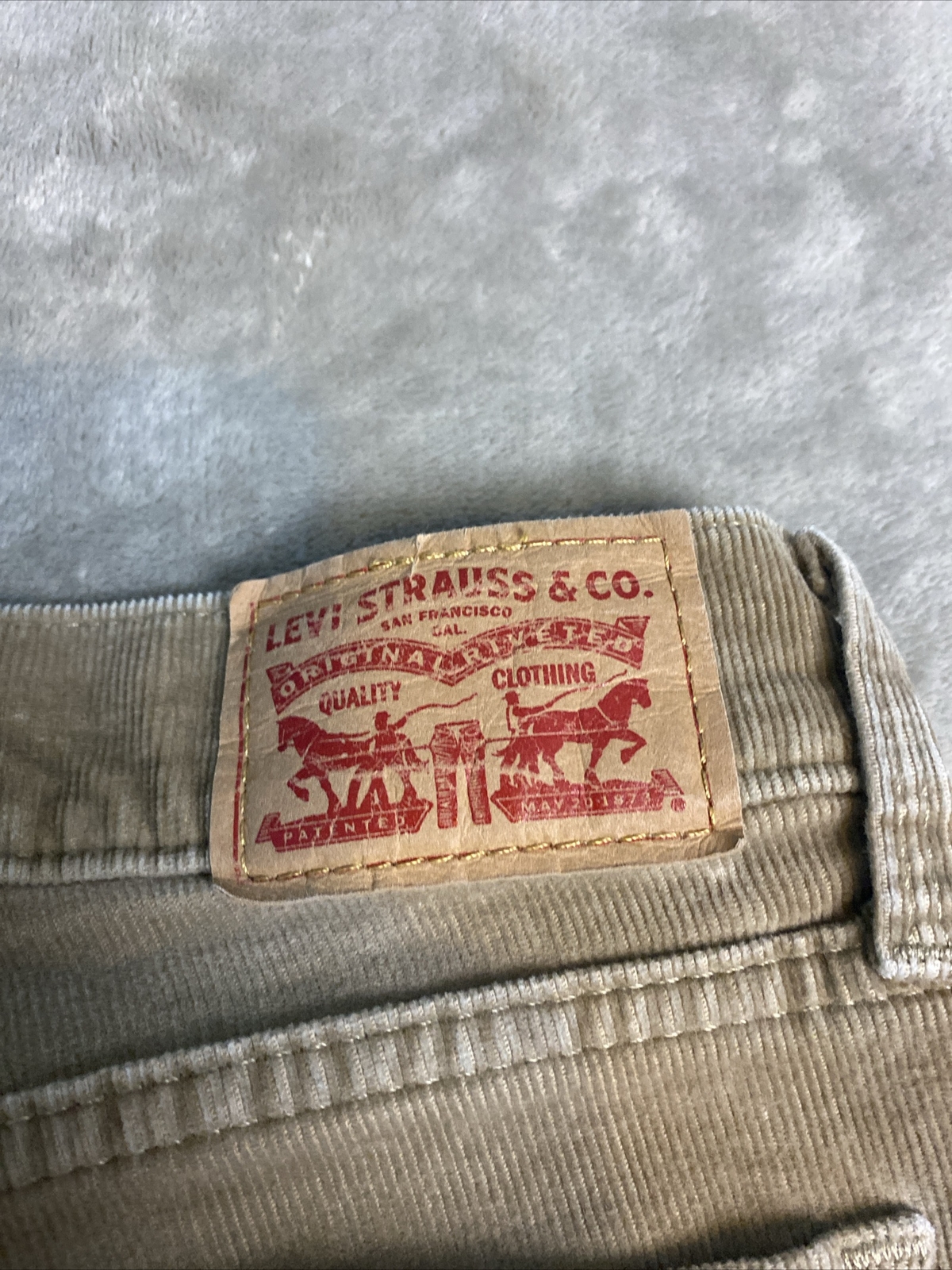 Women’s VTG 70’s White Tab Levi’s Camp Pants Tan Corduroy Size 30 image 7