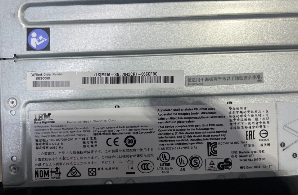 IBM System x3550 M4 Server l 1x Xeon E5-2640 @2.5GHz 8GB l NoHDD 1xCard 2xPSU - Image 2 of 4