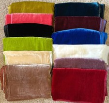 70 Colors of Mulberry Silk Velvet Fabric by the Yard, 1/2 Yard and 1/4 Yard