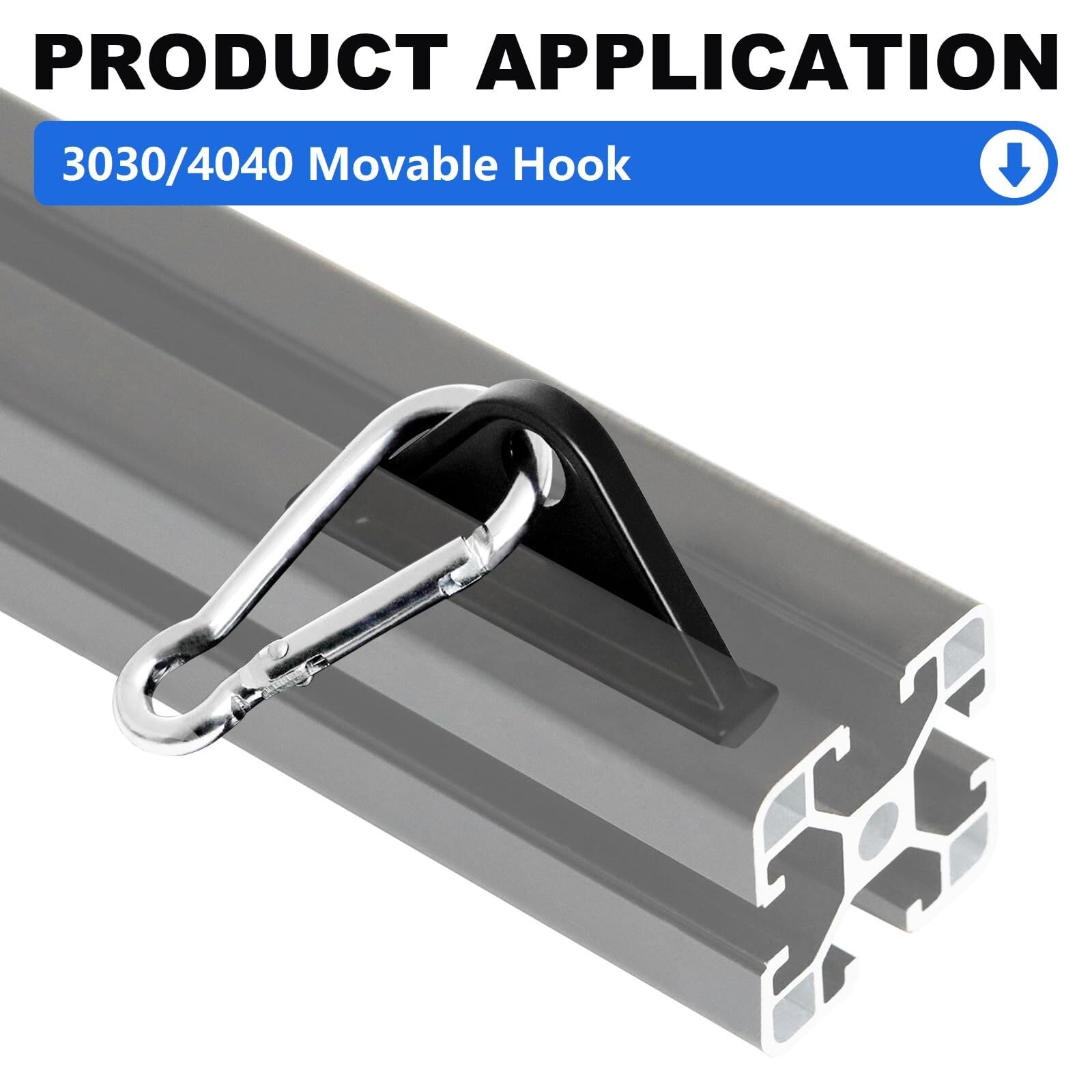 8 Pack 3030/4040 Extrusion Sliding Hook for 30/40 Series T-Slot V-Slot Alumin...