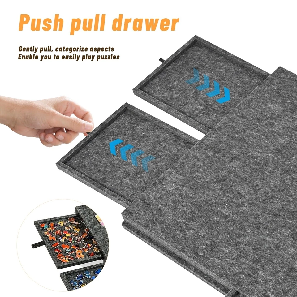 1000 Pieces Portable Jigsaw Puzzle Board with 6 Drawers & Trays Tilting Puzzle - Image 4 of 4