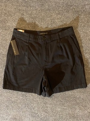 Banana Republic Shorts Women 10 Pleat Front 5in Inseam Black Tailored Casual NWT
