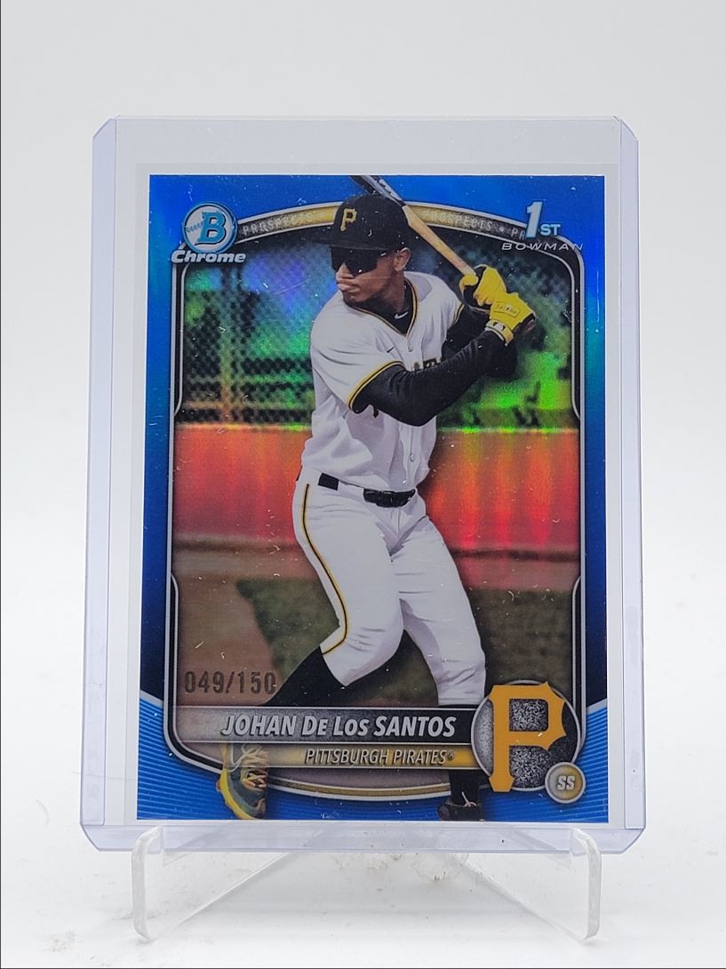 JOHAN DE LOS SANTOS 2025 BOWMAN CHROME 1ST TRUE BLUE REFRACTOR /150 Q4440