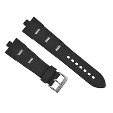 25/8MM BLACK SILICONE RUBBER WATCH BAND BRACELET FITS FOR BVLGARI DIAGONO TOP QY