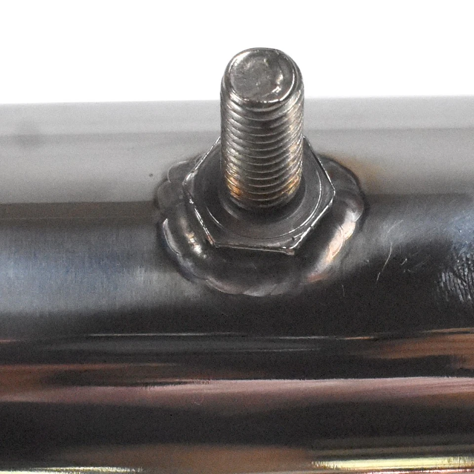 Escape corto 2 en 2 acero inoxidable plateado para Yamaha V Star/XVS650/400 Foto 4 de 4