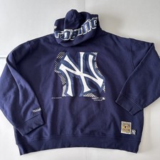  Read NWOT Women's 2XL Mitchell  Ness MLB New York Yankees/Cowboys Hoodie Blue