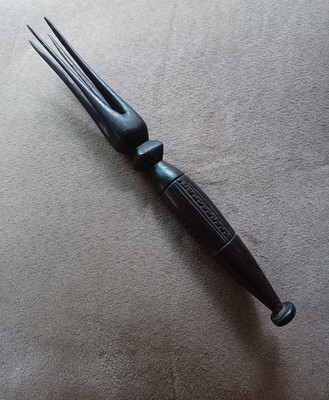 Vintage tribal Fijian cannibal fork