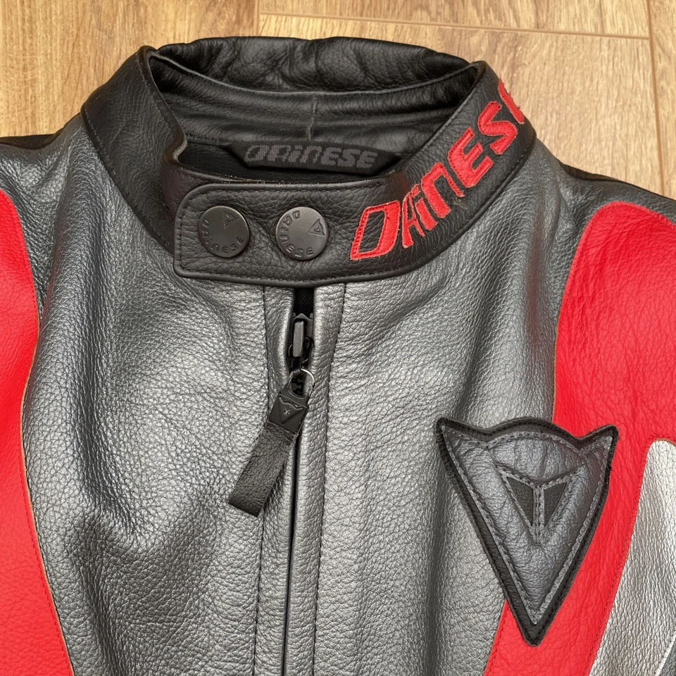 Dainese Vintage Racing Leather Mens Motorcycle Jacket Size 48 Armour Liner - Image 2 of 4