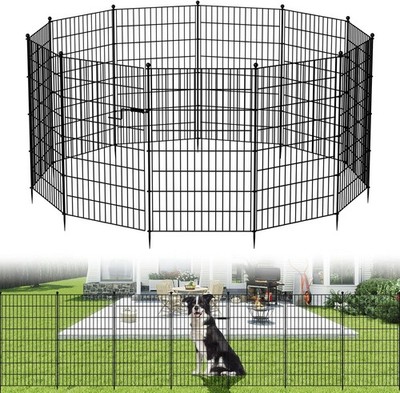 NAIZEA Gartenzaun Steckzaun Hundezaun Tierbarriere für Hunde 7 und 13 teiliger
