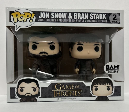 Funko Pop! Game of Thrones 2 Pack Jon Snow & Bran Stark BAM! Exclusive (New)