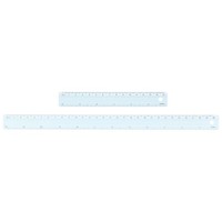 2 StüCk Lineal 6/12 Zoll (15/30Cm) FüR Metric & Sae Aluminium Lineale Hellblau