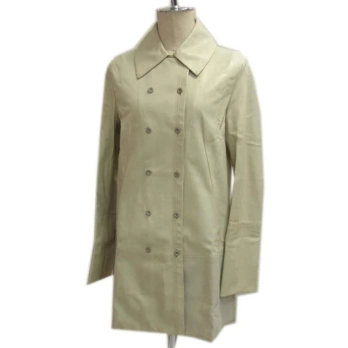LOUIS VUITTON（LV） Cappotto donna pelle beige chiaro LOUIS VUITTON taglia 36 autentico dal Giappone