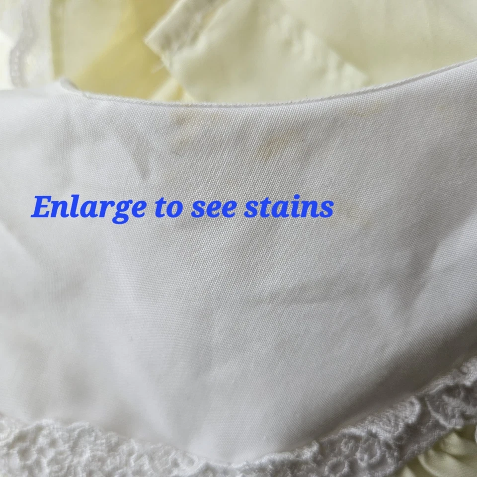 Vestido Vintage Lilo California Niñas Amarillo Volantes Encaje Niveles Desfile Fiesta 7 Foto 3 de 4