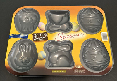 Baker s Secret Easter Bunny Egg Cake Pan Seasons Holiday Shapes Nonstick NOS