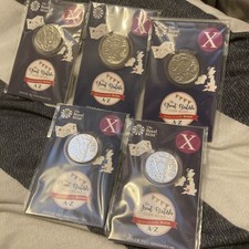 2018 X MARKS THE SPOT 10p A - Z Alphabet UNCIRCULATED CARDED SEALED COINS X 5