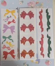 Mrs.Grossman's Stickers Vintage Stickers Bows Ribbons Cute Crafts Deco 3 Strips