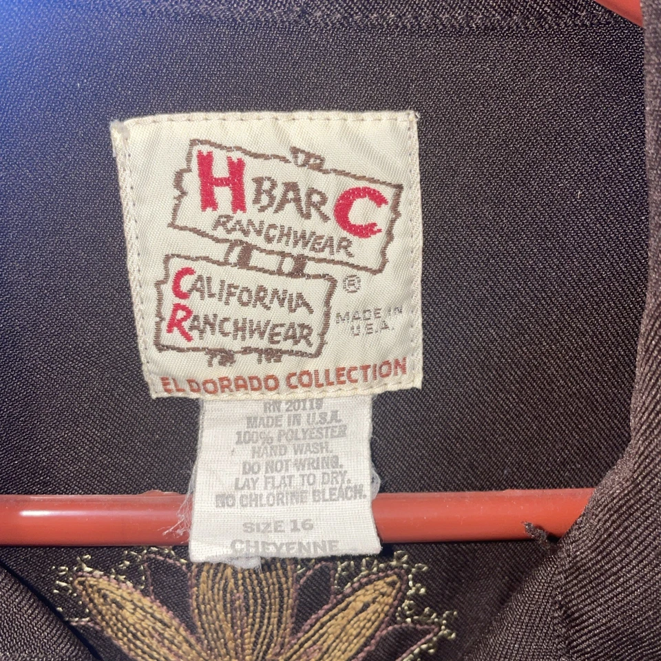 H Bar C Ranchwear El Dorado Collection Snap Vintage Western Style, Size 16.5 - Image 3 of 4