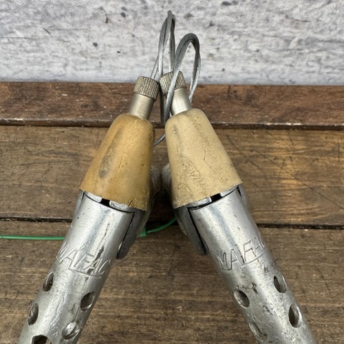Vintage Mafac Drilled Road Bike Brake Levers Pair Custom Drillium 70s No Aero - Picture 7 of 20