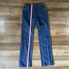 VINTAGE Lee Women's Sz 13 High Rise Jeans USA Made Dark Wash 100 Cotton 231014