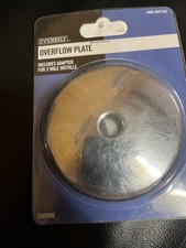Bath Drain Overflow Plate, Chrome