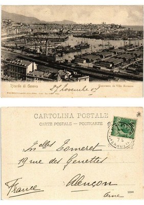 CPA Ricordo di GENOVA Panorama da Villa Rosazza ITALIEN (532176)