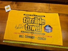 Brand New With Tag Pittsburgh Steelers HOF Legend Bill Cowher Terrible Towel