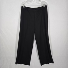 RALPH LAUREN Quite Luxury BLACK High Rise Straight Leg Pants Women Plus Size 18W