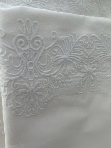 🌷 STUNNING Nouveau Home KING Duvet 2 Shams White embroidered French cottage - Bild 12 von 12
