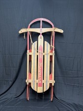 Vintage Wood toboggan sled 41  Christmas Wall hanging Decoration