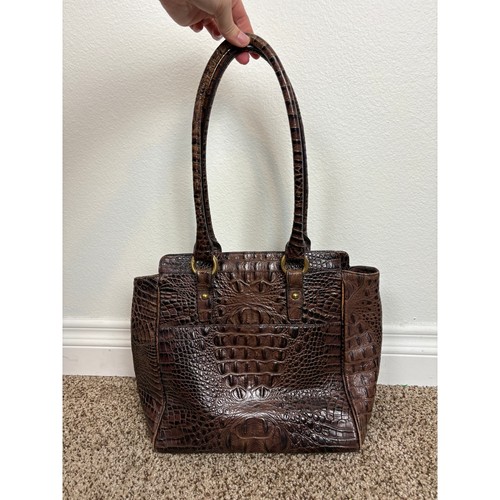 Brahmin Arianna Onyx Stanton Tote Leather Shoulder Bag - Picture 2 of 10