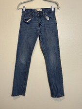 Levi's 511 Slim Fit Boys Jeans Size 14 Reg Dark Wash Denim Pants School 28x 28
