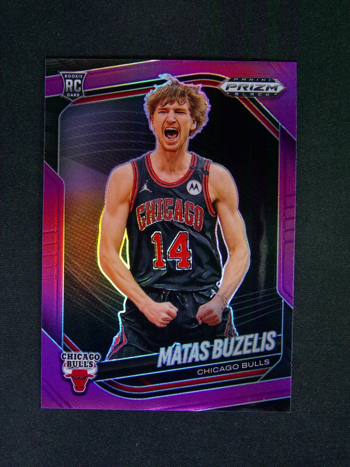 2024-25 Panini Prizm Black Matas Buzelis #41 RC Rookie Purple /99