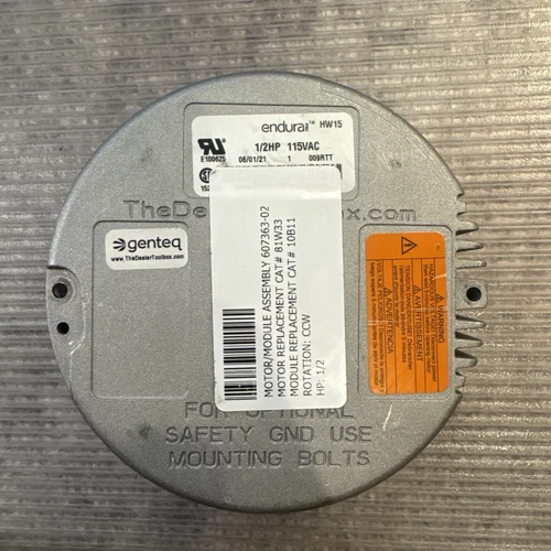 Genteq Endura HW15 1/2HP. Module 607363-02  115V CCW 81W33.  06/01/21