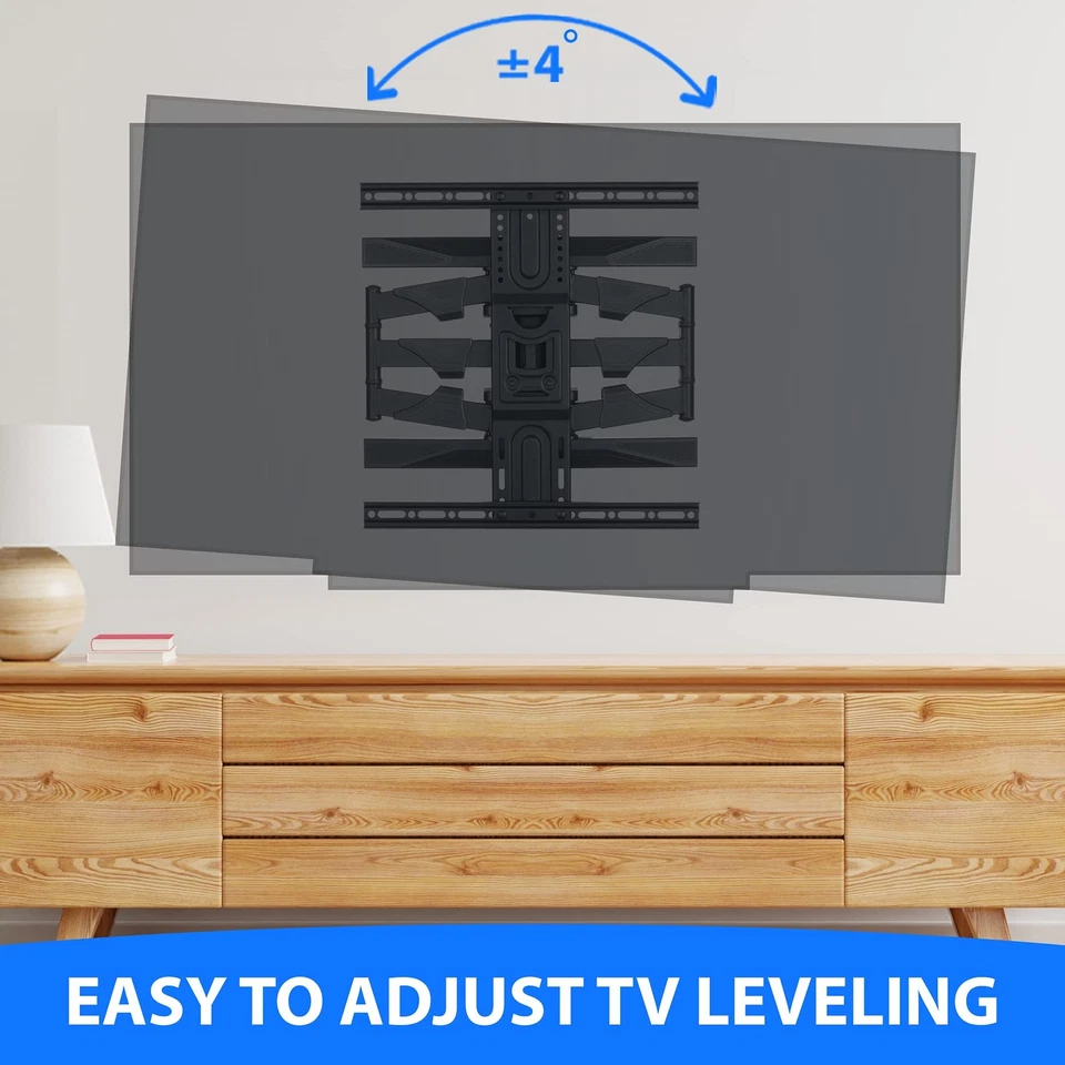 Heavy-Duty Full Motion TV Wall Mount - Articulating Swivel Bracket Fits Flat ... - Image 4 of 4