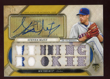 Steven Matz 2017 Triple Threads Auto Patch Relic #TTAR-SMA2 Serial #d 2/9 Mets