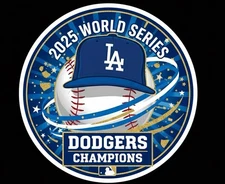 LA Dodgers world series champion sticker decals 6 pack