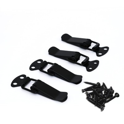 Black Steel Spring Loaded Toggle Latch Catch Hasp Clamp Lock Steel Metal