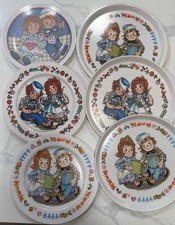 Raggedy Ann and Andy Childs Melamine Plate 3119 Oneida Deluxe 1969 Vintage