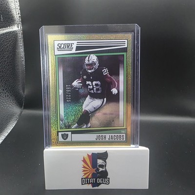 2022 Panini Score Football JOSH JACOBS Las Vegas Raiders Packers Gold /225