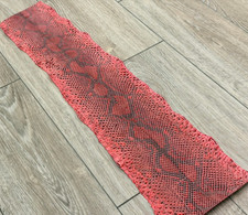 Red Natural rustic sanded Genuine Python Snake skin Leather real hide Rattle 459
